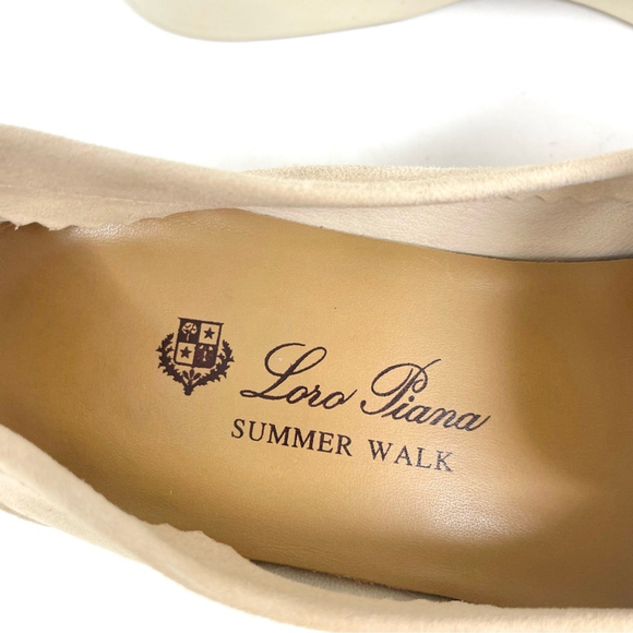 Loro Piana Summer Charms Walk Suede Loafers in Pink Sand Suede Size 36 - Picture 12 of 16